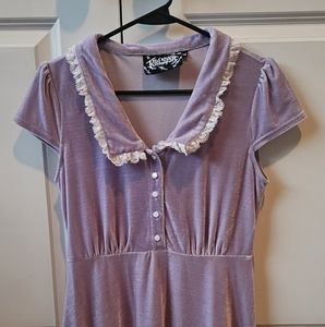 Killstar purple velvet dress
